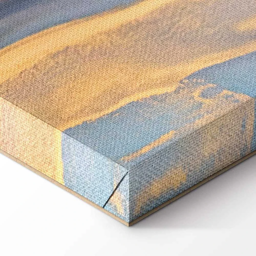 Artgeist Paveikslas - Rožinė and mėlynas marble - abstract watercolour with auksinis accents