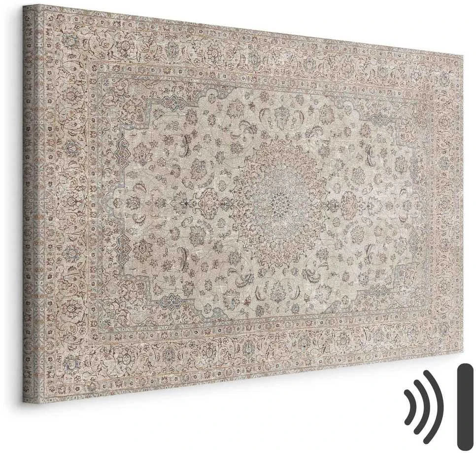 Artgeist Paveikslas - Sand carpet - worn Persian carpet with rich decorative motifs