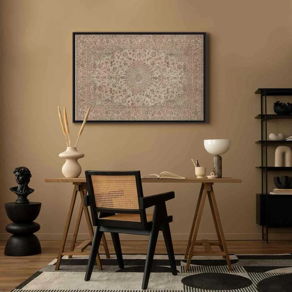 Artgeist Paveikslas - Sand carpet - worn Persian carpet with rich decorative motifs