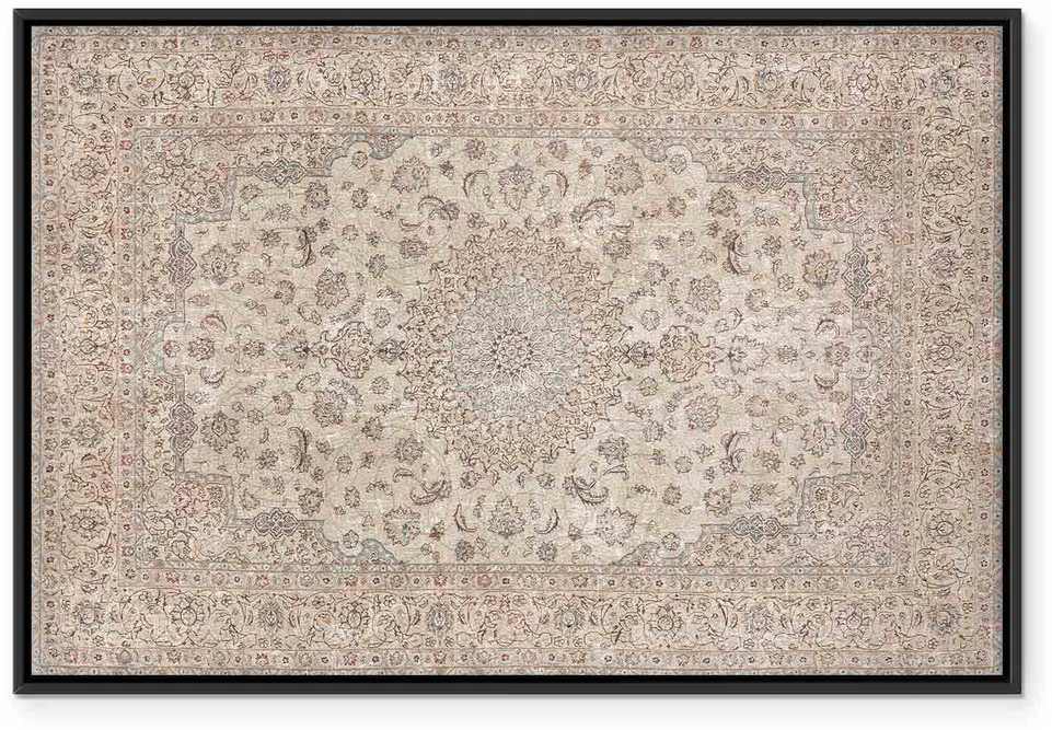 Artgeist Paveikslas - Sand carpet - worn Persian carpet with rich decorative motifs