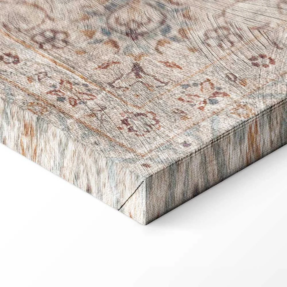 Artgeist Paveikslas - Sand carpet - worn Persian carpet with rich decorative motifs