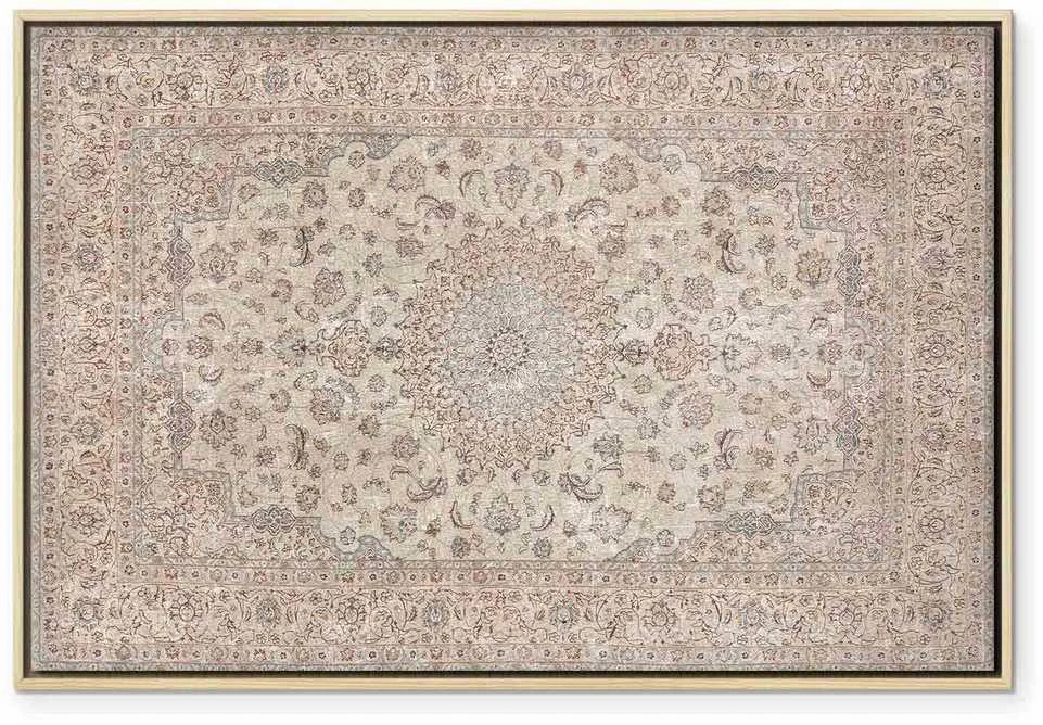 Artgeist Paveikslas - Sand carpet - worn Persian carpet with rich decorative motifs
