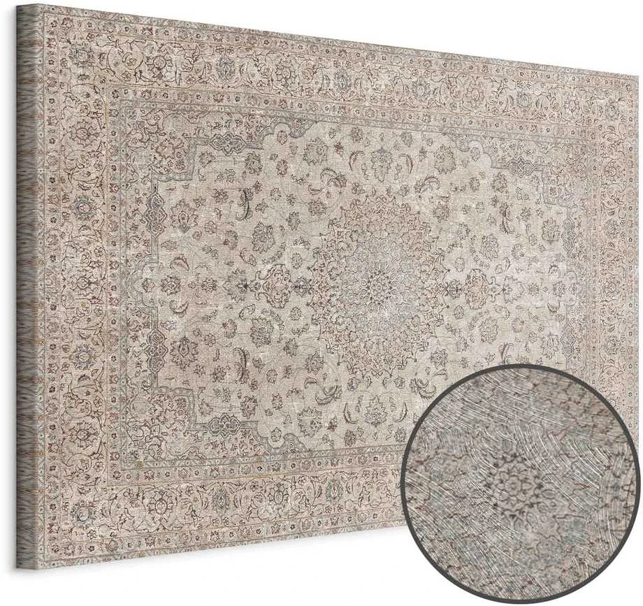 Artgeist Paveikslas - Sand carpet - worn Persian carpet with rich decorative motifs