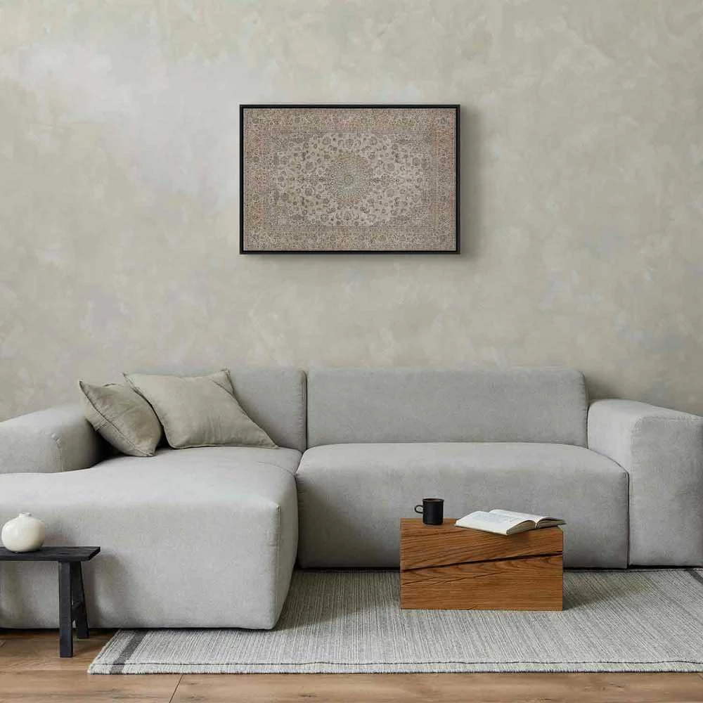 Artgeist Paveikslas - Sand carpet - worn Persian carpet with rich decorative motifs