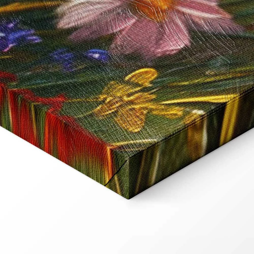 Artgeist Paveikslas - Seascape – wildflowers and a view of the rough sea