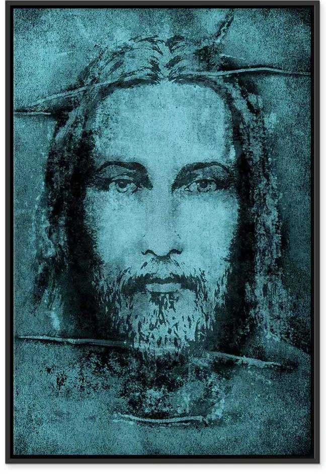 Artgeist Paveikslas - Shroud of Turin in Turqoise (1 Part) Vertical