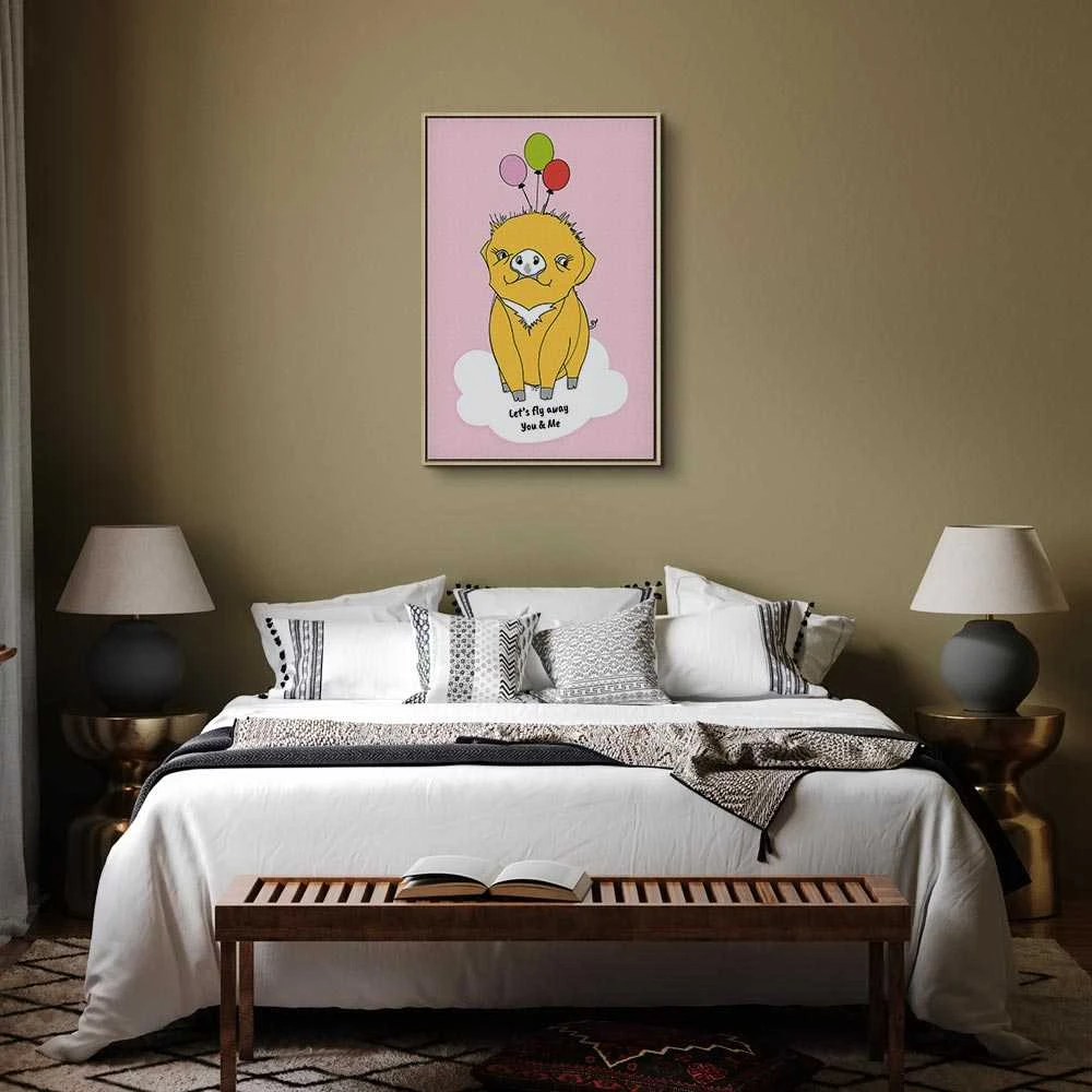 Artgeist Paveikslas - Soaring Pig (1 Part) Vertical