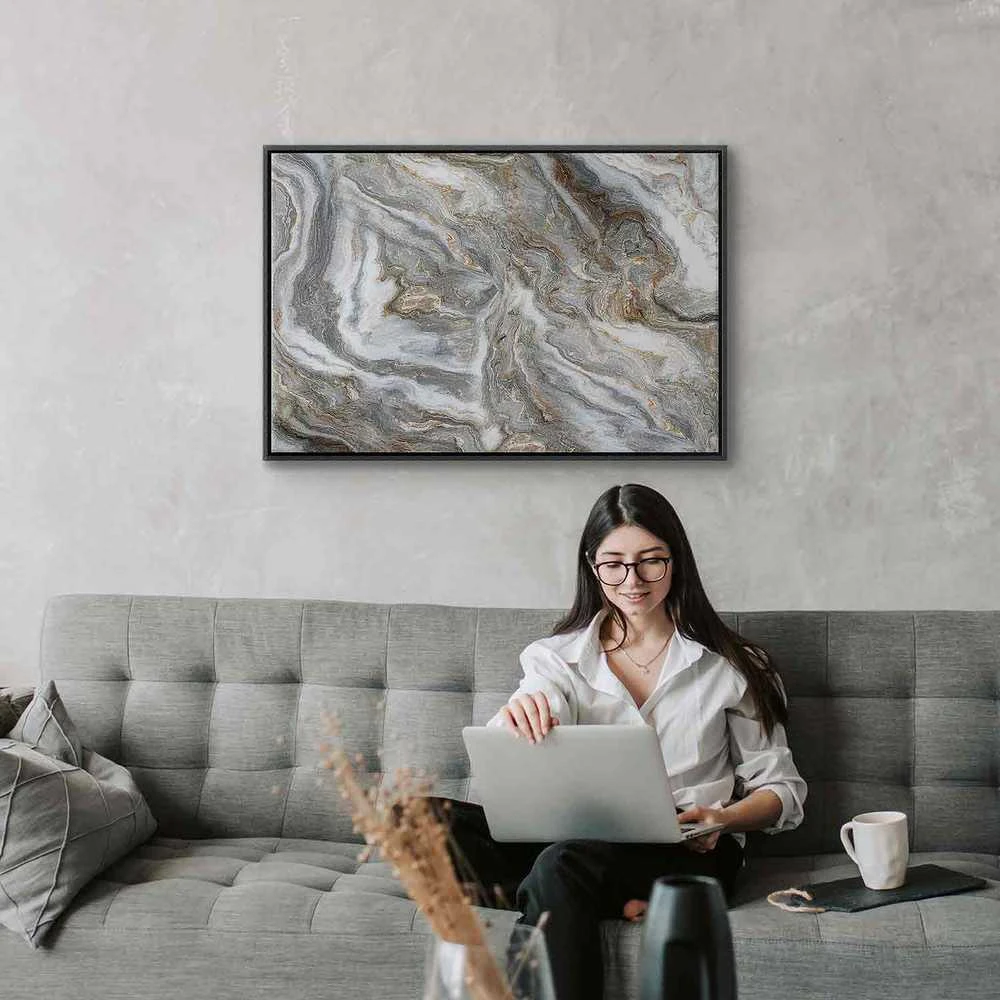 Artgeist Paveikslas - Stone abstractions – marble structures in neutral shades