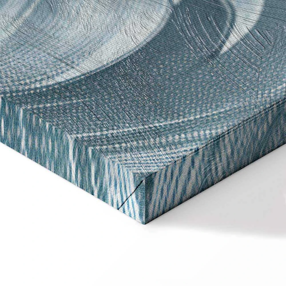 Artgeist Paveikslas - Stone Baroque Ornaments in Light Shades of Gray-Mėlyna