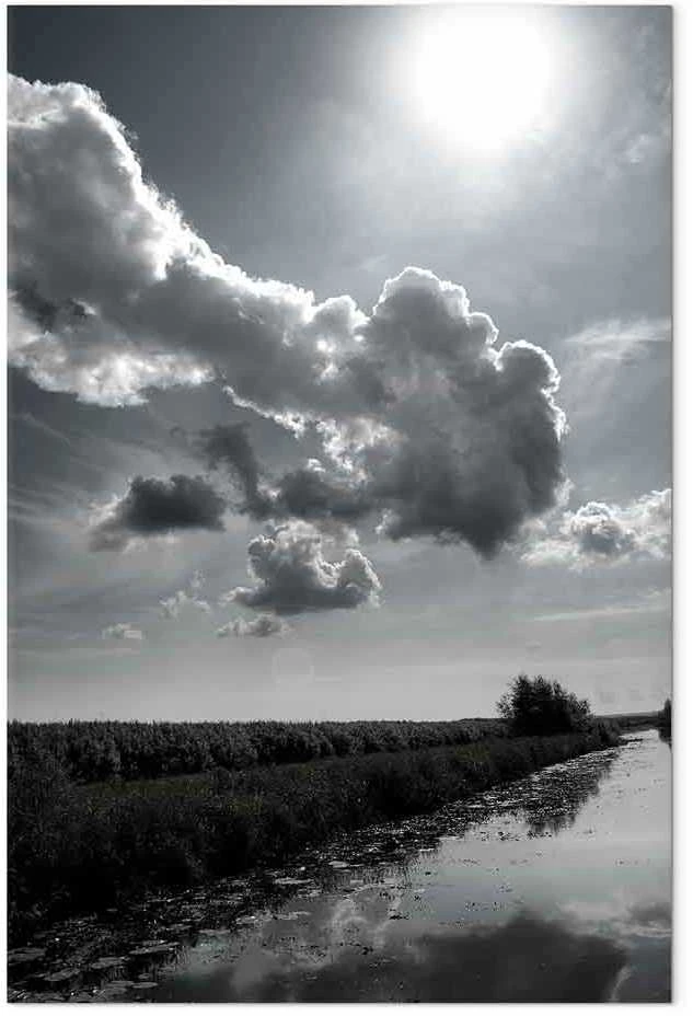 Artgeist Paveikslas - Sun Over Clouds (1-part) - Sky Reflection in Water Field