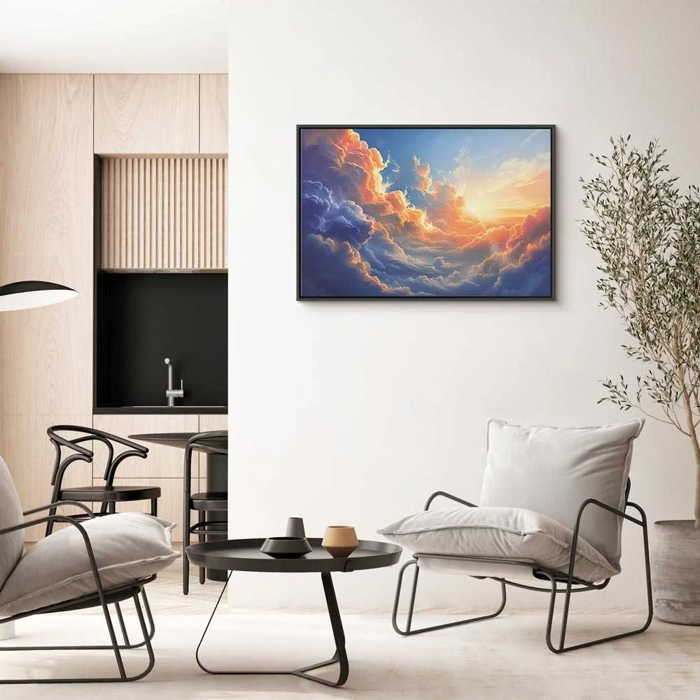 Artgeist Paveikslas - Sunset Over a Cloudy Sea: A Wonderful Symphony of Colors