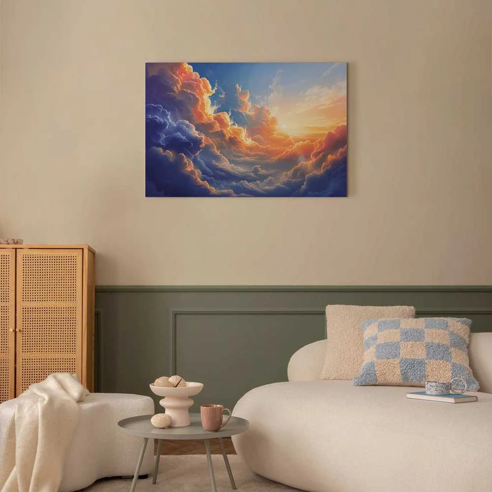 Artgeist Paveikslas - Sunset Over a Cloudy Sea: A Wonderful Symphony of Colors