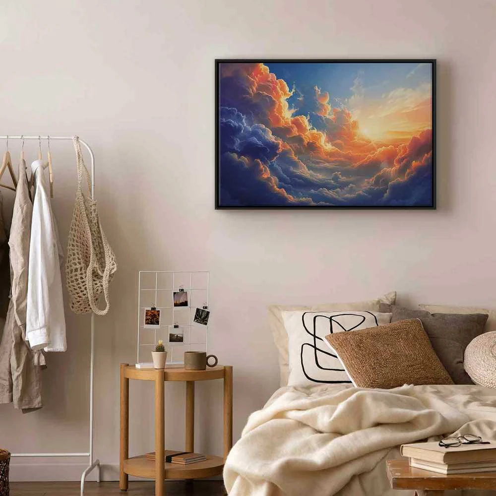 Artgeist Paveikslas - Sunset Over a Cloudy Sea: A Wonderful Symphony of Colors