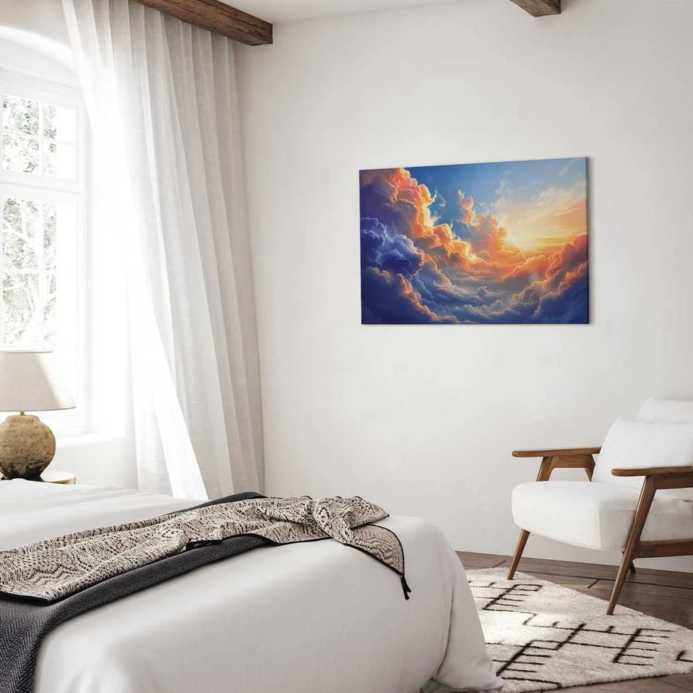 Artgeist Paveikslas - Sunset Over a Cloudy Sea: A Wonderful Symphony of Colors