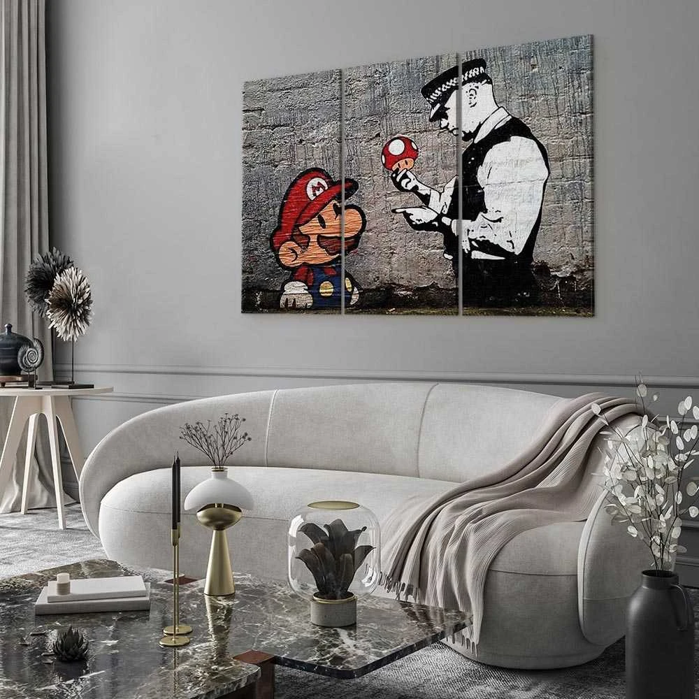 Artgeist Paveikslas - Super Mario Mushroom Cop by Banksy