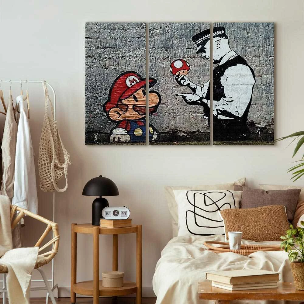 Artgeist Paveikslas - Super Mario Mushroom Cop by Banksy