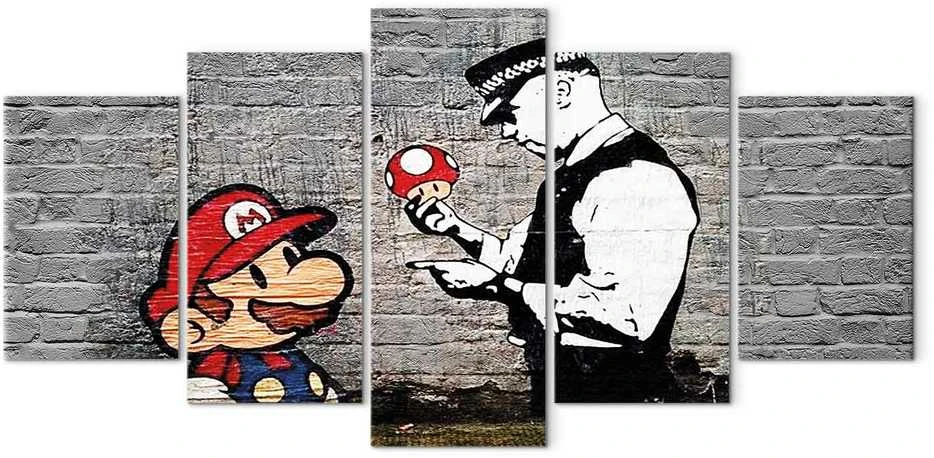 Artgeist Paveikslas - Super Mario Mushroom Cop (Banksy)