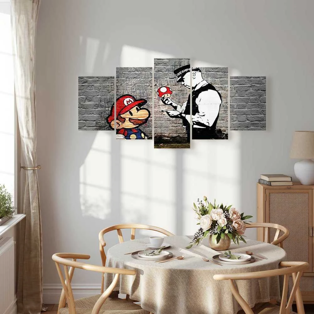 Artgeist Paveikslas - Super Mario Mushroom Cop (Banksy)