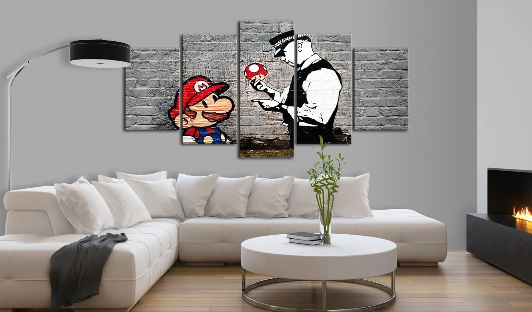 Artgeist Paveikslas - Super Mario Mushroom Cop (Banksy)