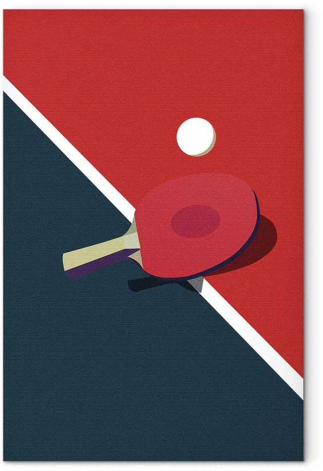 Artgeist Paveikslas - Table Tennis - Racket and Ball on the Table