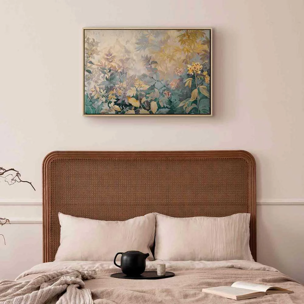 Artgeist Paveikslas - Tapestry Pattern with a Meadow and Flowers Kilim with a Spring Motif