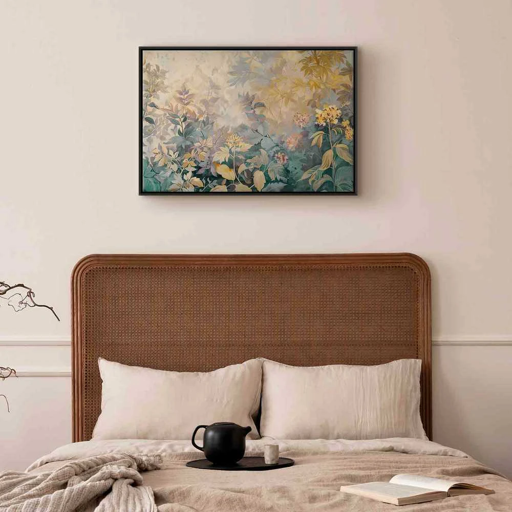 Artgeist Paveikslas - Tapestry Pattern with a Meadow and Flowers Kilim with a Spring Motif