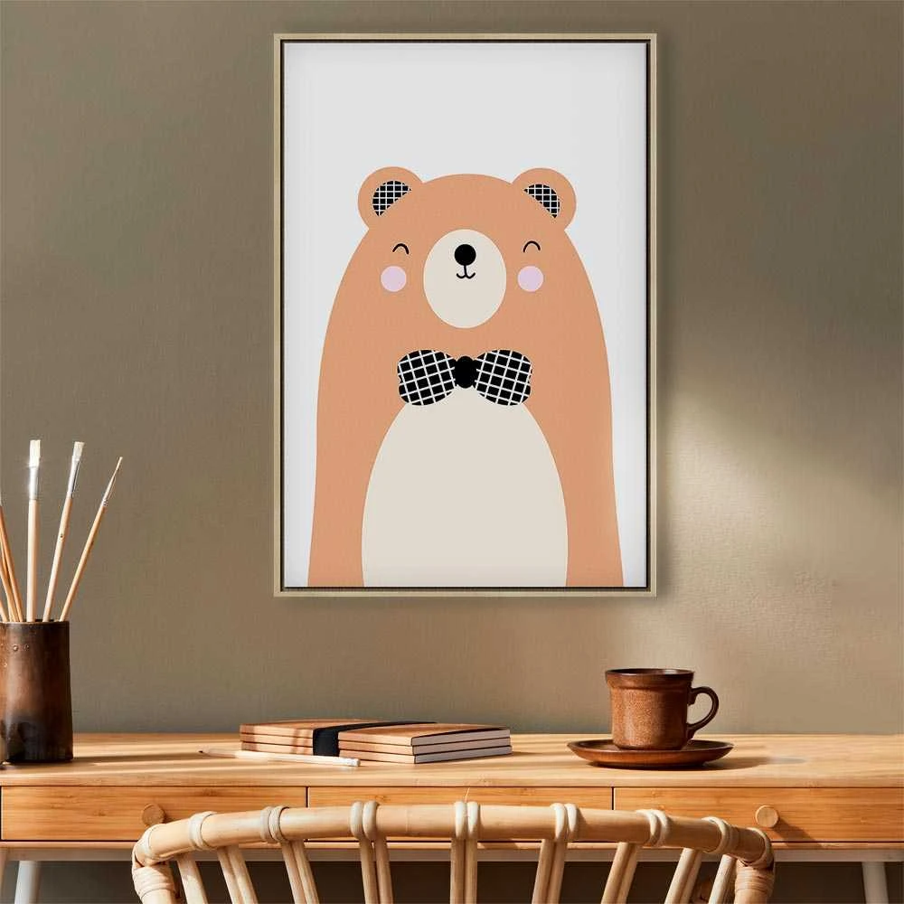 Artgeist Paveikslas - Teddy Bear in Bow Tie (1 Part) Vertical