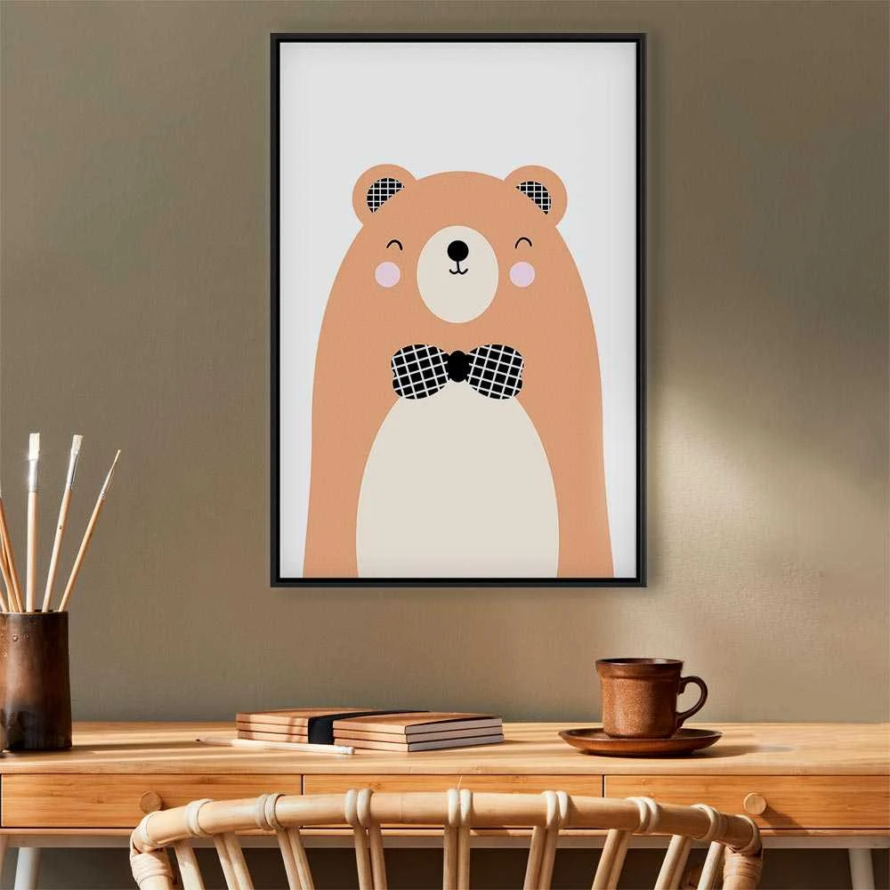 Artgeist Paveikslas - Teddy Bear in Bow Tie (1 Part) Vertical