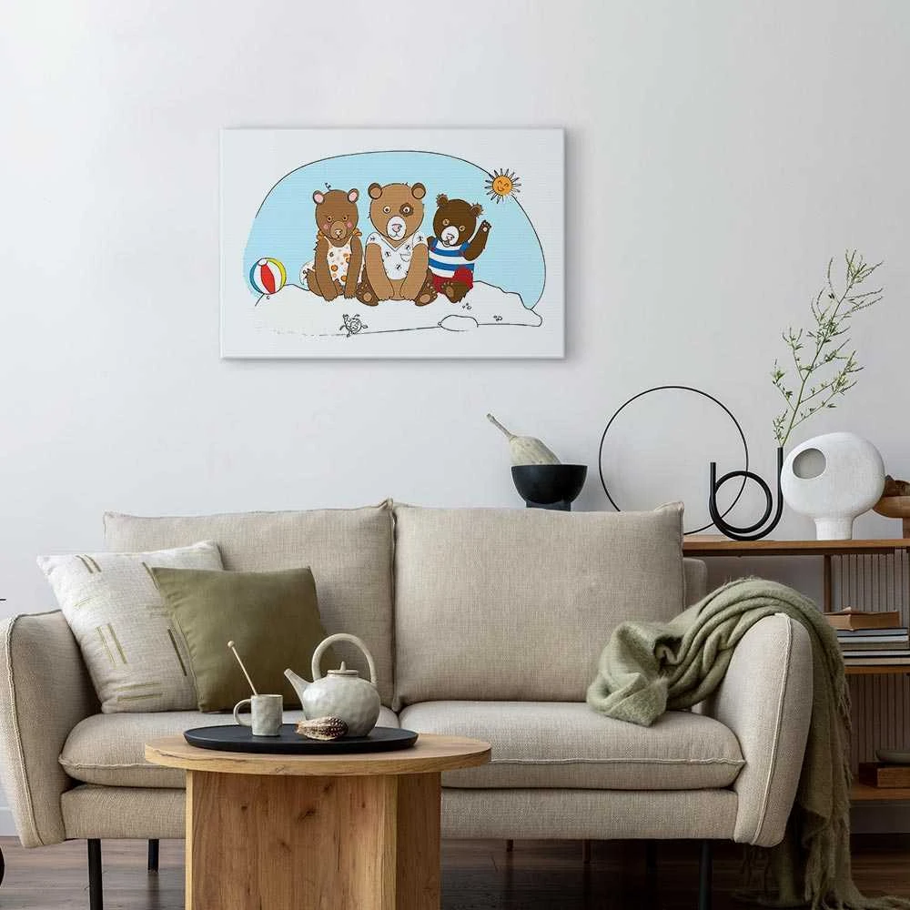 Artgeist Paveikslas - Teddy Bears on the Beach (1 Part) Wide