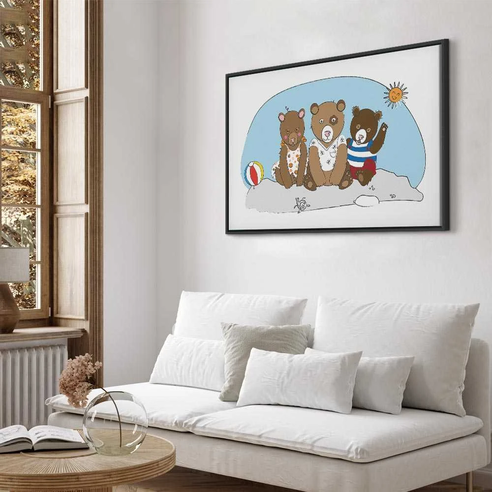Artgeist Paveikslas - Teddy Bears on the Beach (1 Part) Wide