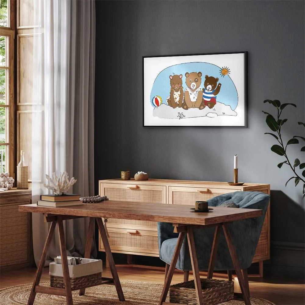 Artgeist Paveikslas - Teddy Bears on the Beach (1 Part) Wide