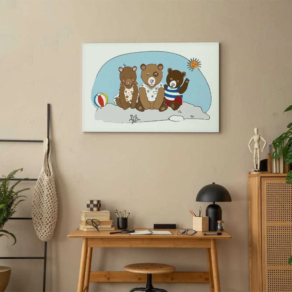 Artgeist Paveikslas - Teddy Bears on the Beach (1 Part) Wide