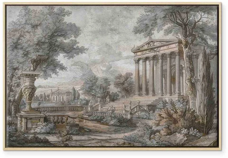 Artgeist Paveikslas - Temple on a hill - Greek architecture in subdued colours