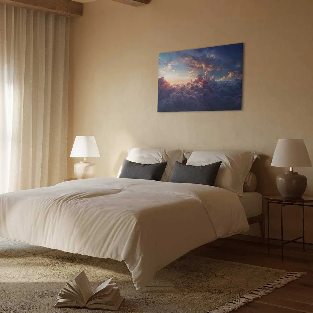 Artgeist Paveikslas - The Sun in Hiding: The Golden Face of the Sky Over a Cloudy Sea