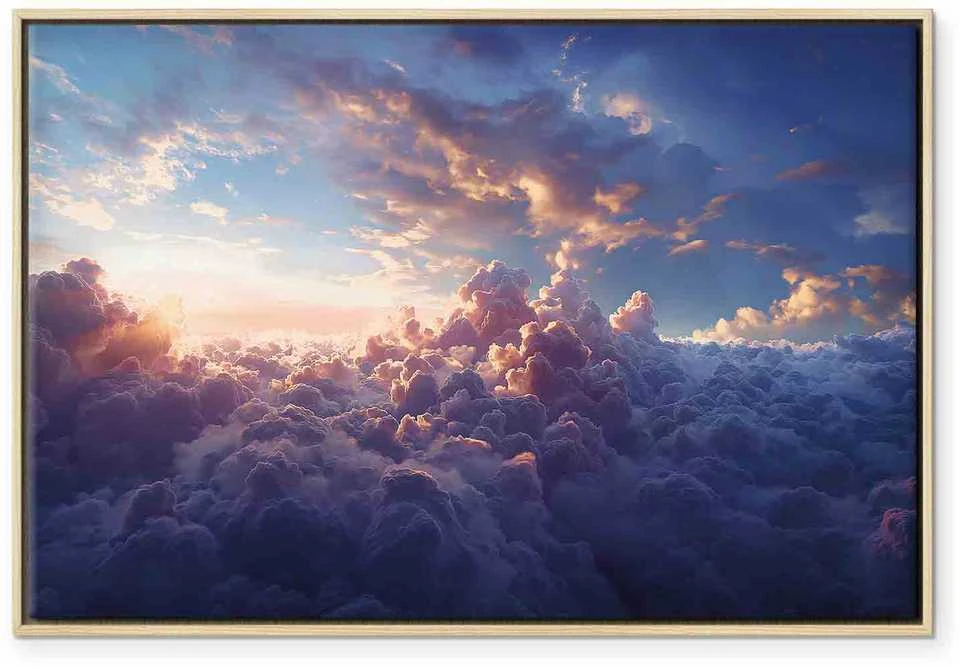 Artgeist Paveikslas - The Sun in Hiding: The Golden Face of the Sky Over a Cloudy Sea
