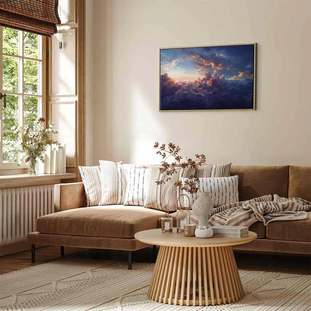 Artgeist Paveikslas - The Sun in Hiding: The Golden Face of the Sky Over a Cloudy Sea