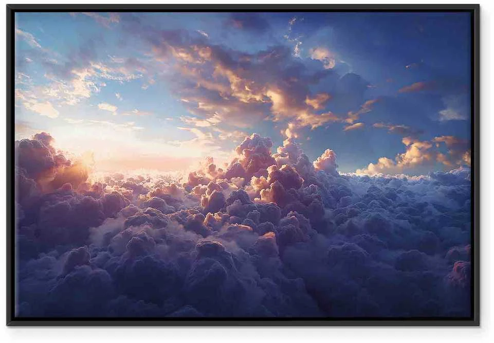Artgeist Paveikslas - The Sun in Hiding: The Golden Face of the Sky Over a Cloudy Sea
