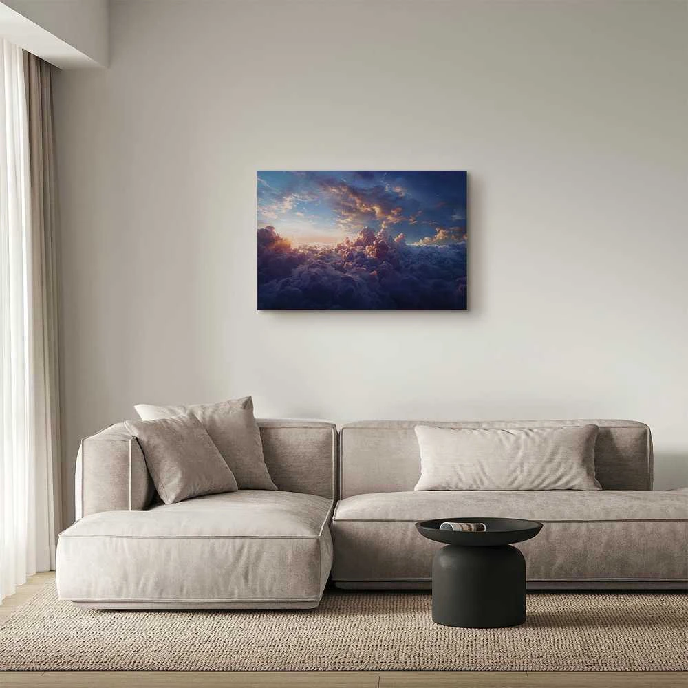 Artgeist Paveikslas - The Sun in Hiding: The Golden Face of the Sky Over a Cloudy Sea