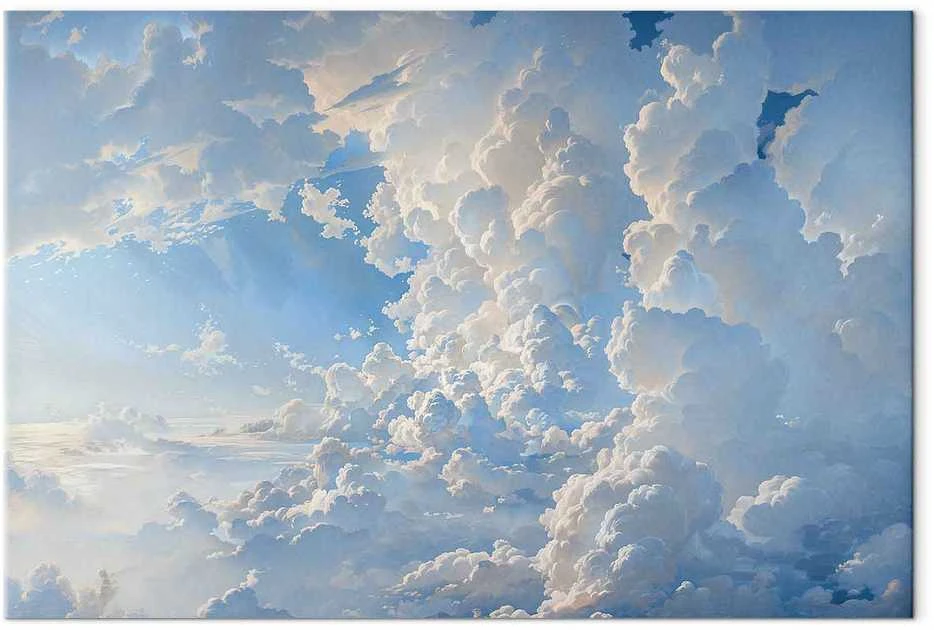 Artgeist Paveikslas - The Sun Revealing the Secrets of the Clouds: Spectacular Images in the Sky