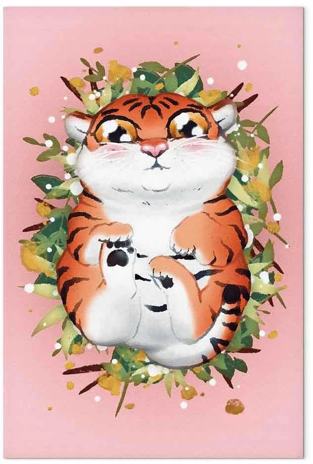 Artgeist Paveikslas - Tigger on the Grass (1 Part) Vertical