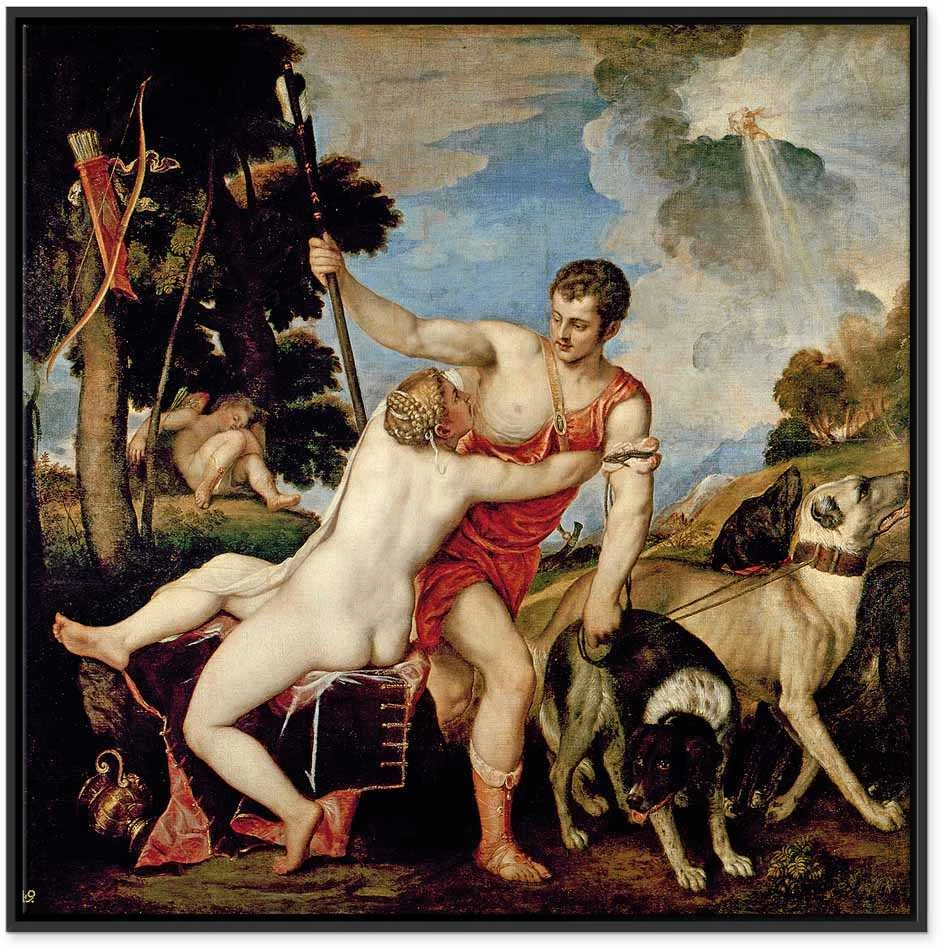 Artgeist Paveikslas - Titian – Venus and Adonis