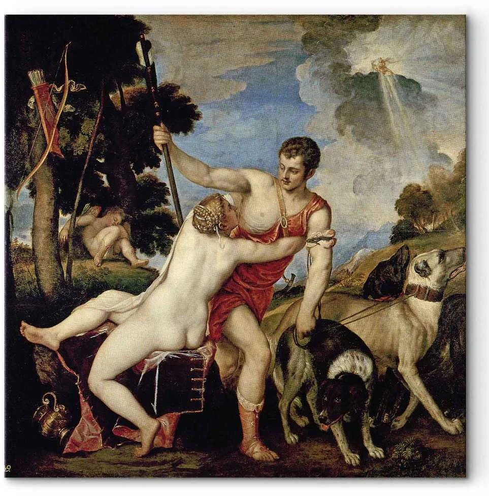 Artgeist Paveikslas - Titian – Venus and Adonis