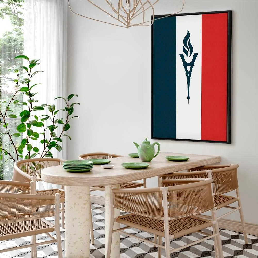 Artgeist Paveikslas - Torch Against the Backdrop of the French Flag