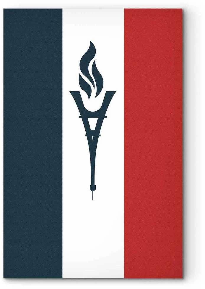 Artgeist Paveikslas - Torch Against the Backdrop of the French Flag