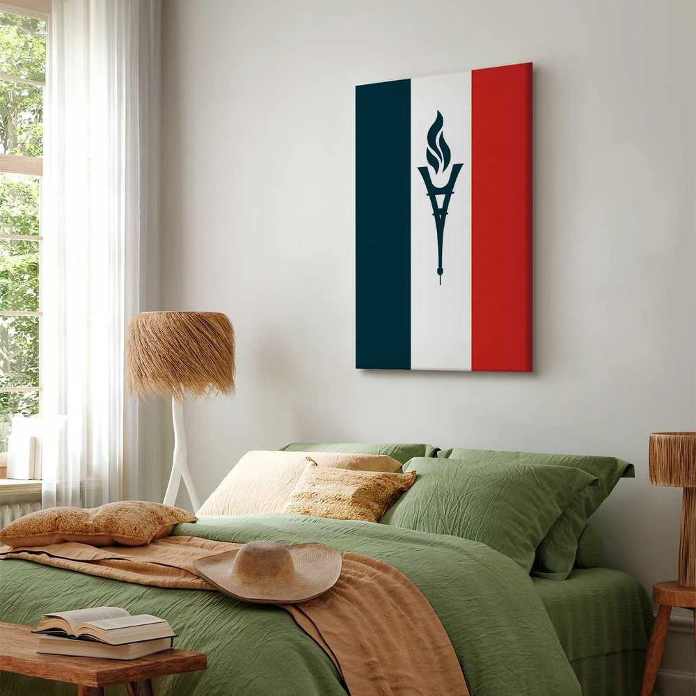 Artgeist Paveikslas - Torch Against the Backdrop of the French Flag