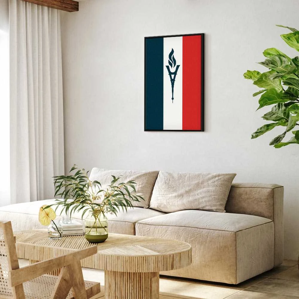 Artgeist Paveikslas - Torch Against the Backdrop of the French Flag