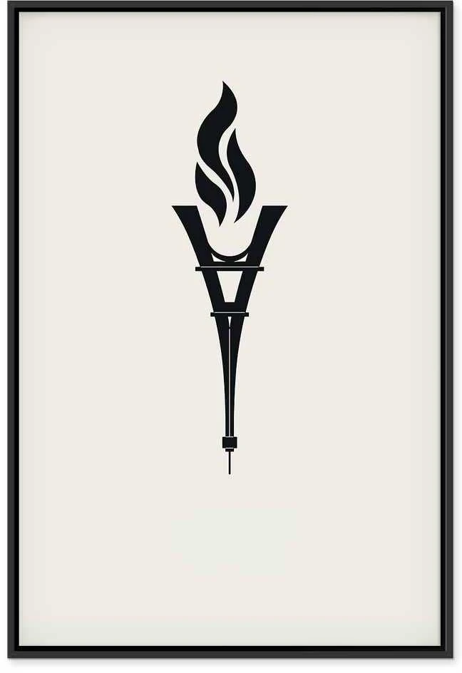 Artgeist Paveikslas - Torch Shaped Like an Inverted Eiffel Tower