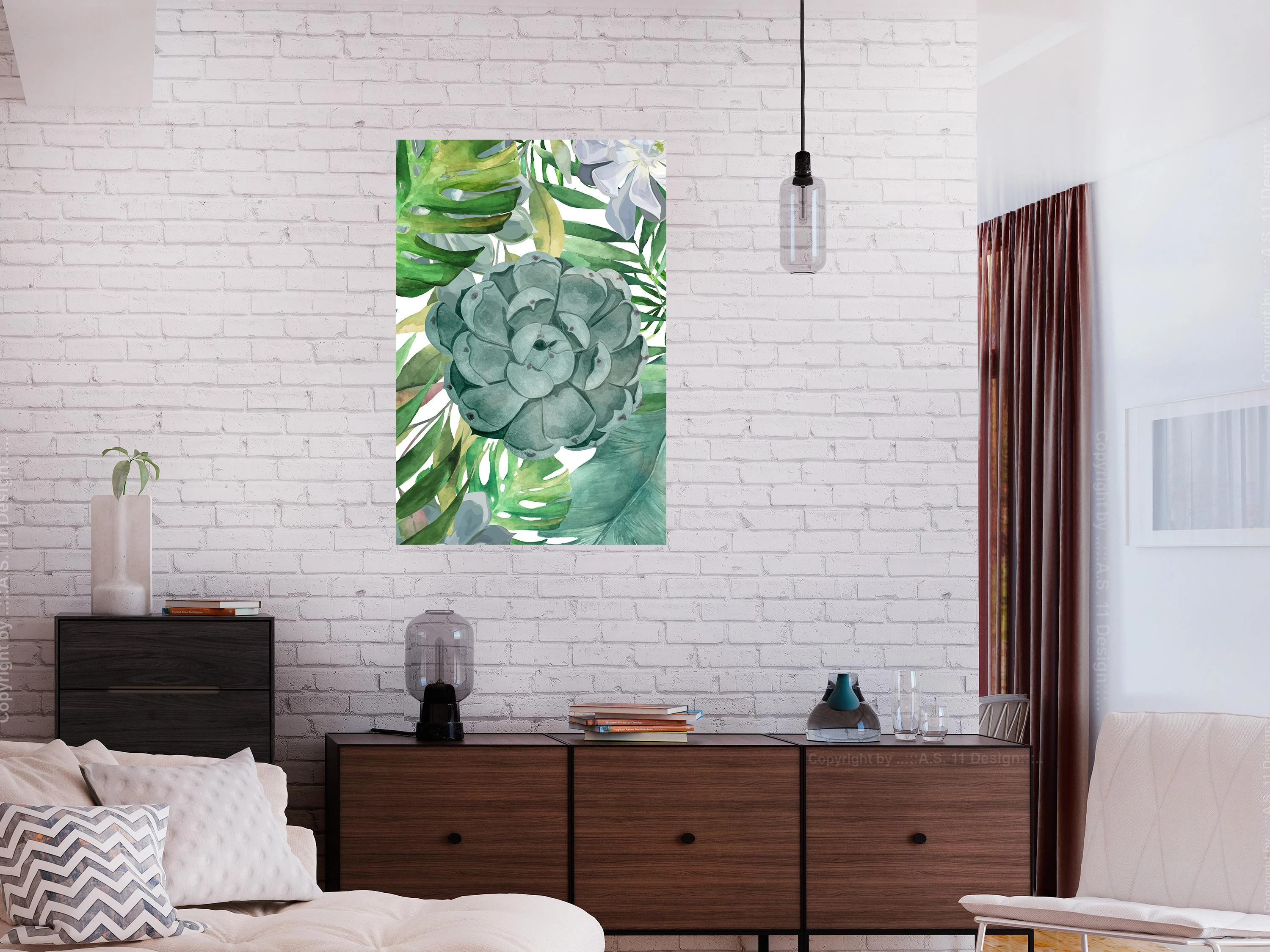 Artgeist Paveikslas - Tropical Flora (1 Part) Vertical
