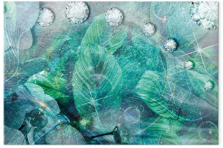 Artgeist Paveikslas - Turquoise Leaves (1 Part) Wide