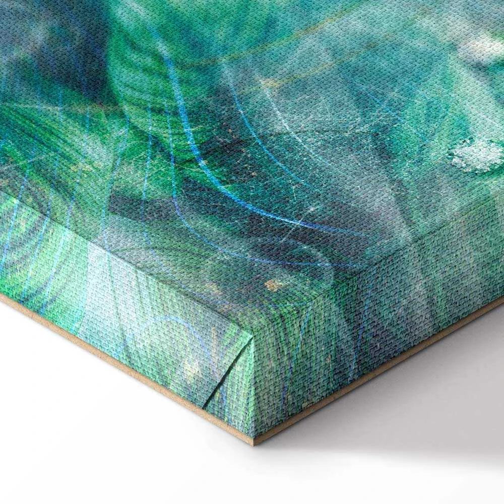 Artgeist Paveikslas - Turquoise Leaves (1 Part) Wide